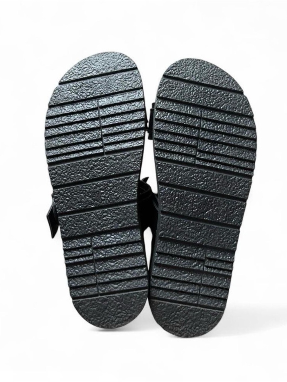 Black Sandals with Yellow Stitching - Picture 4 of 4